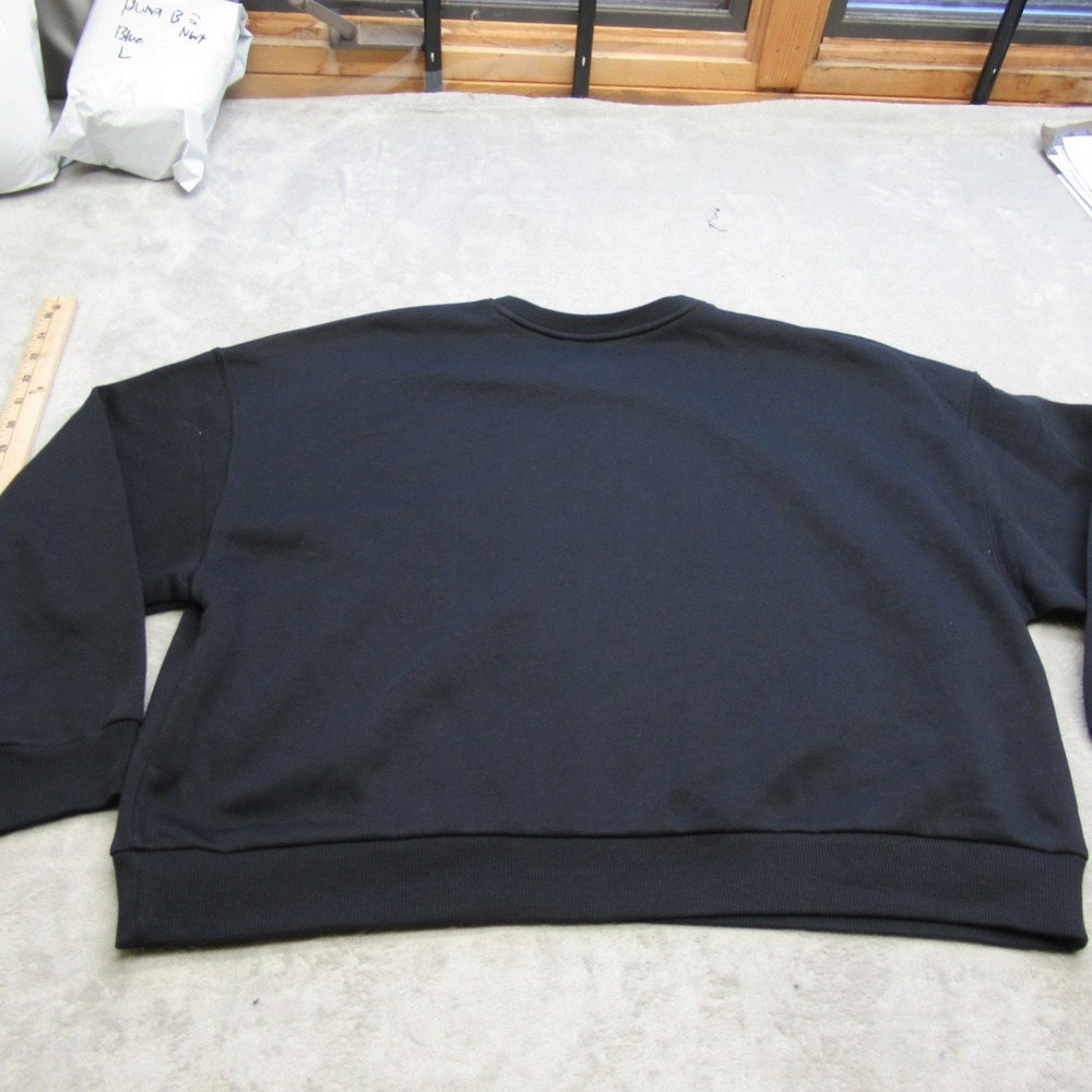 Under Armour Sweatshirt Girls Large Black Fleece Crewneck Pullover Oversized NWD
